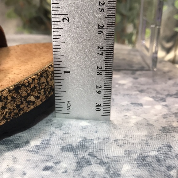 Sandalias Latinas SL Brown 2-Buckle Cork Bottom Platform Sandals WMS 6M☀️NEW☀️ - Picture 9 of 10